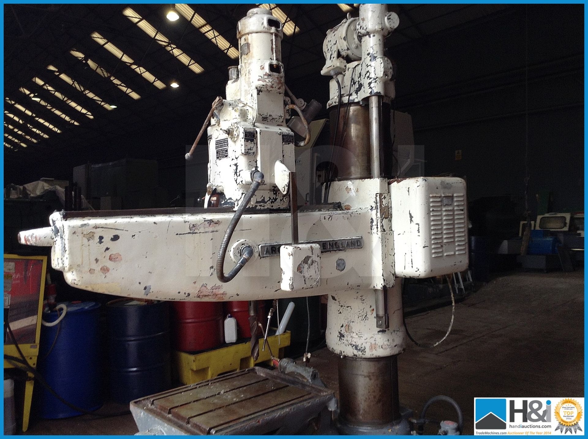 Archdale radial arm drill with rare tilting table - Image 2 of 7