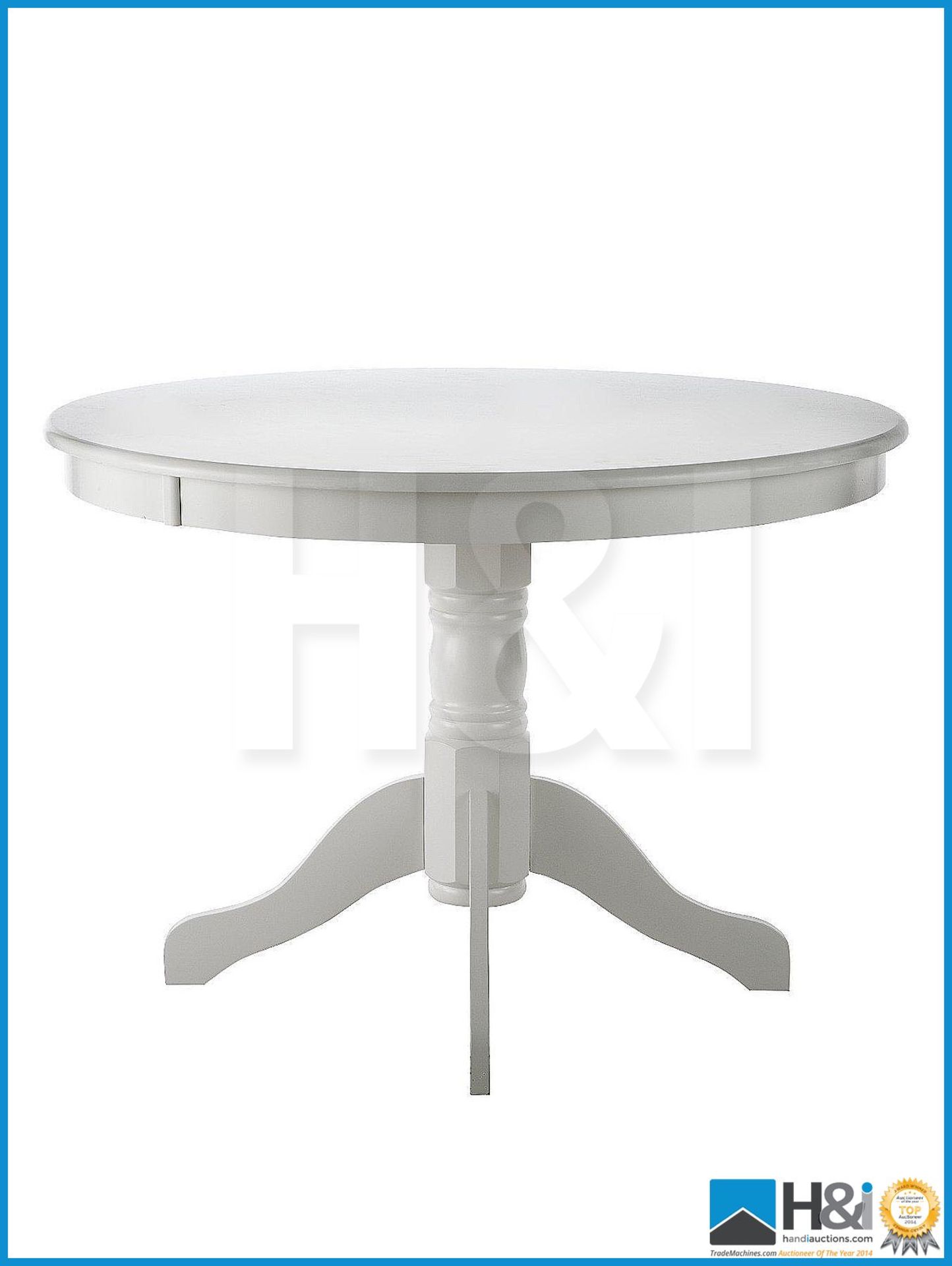 NEW IN BOX ACE DINING TABLE [WHITE] 76 x 107 x 107cm RRP GBP 227