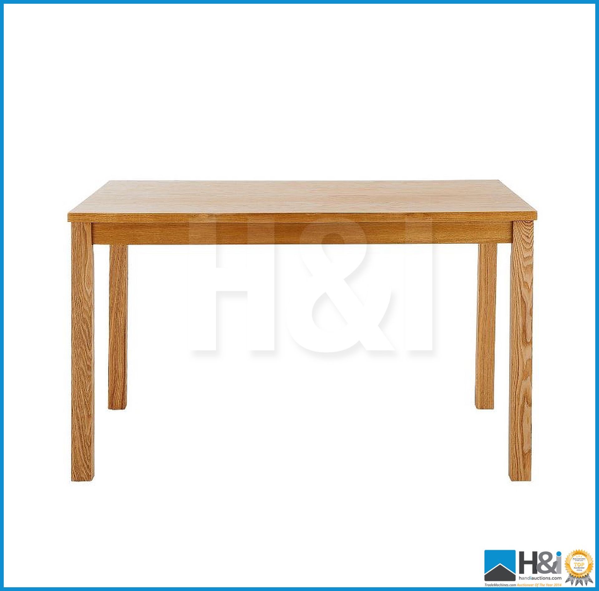 NEW IN BOX PRIMO DINING TABLE [OAK] 74 x 90 x 150cm RRP GBP 191