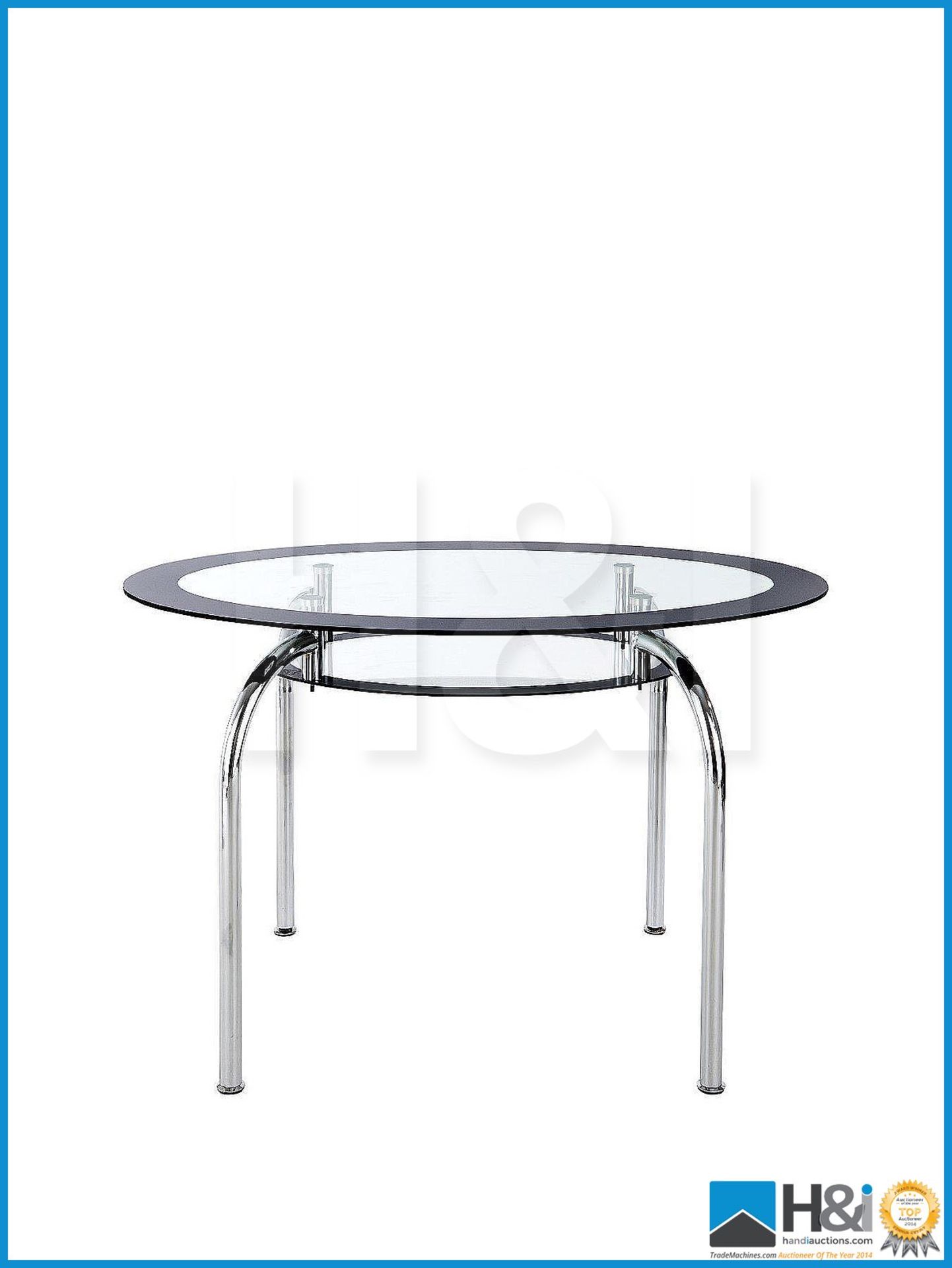 NEW IN BOX VAREZZE DINING TABLE [BLACK/CLEAR] 76 x 130 x 80cm RRP GBP 239