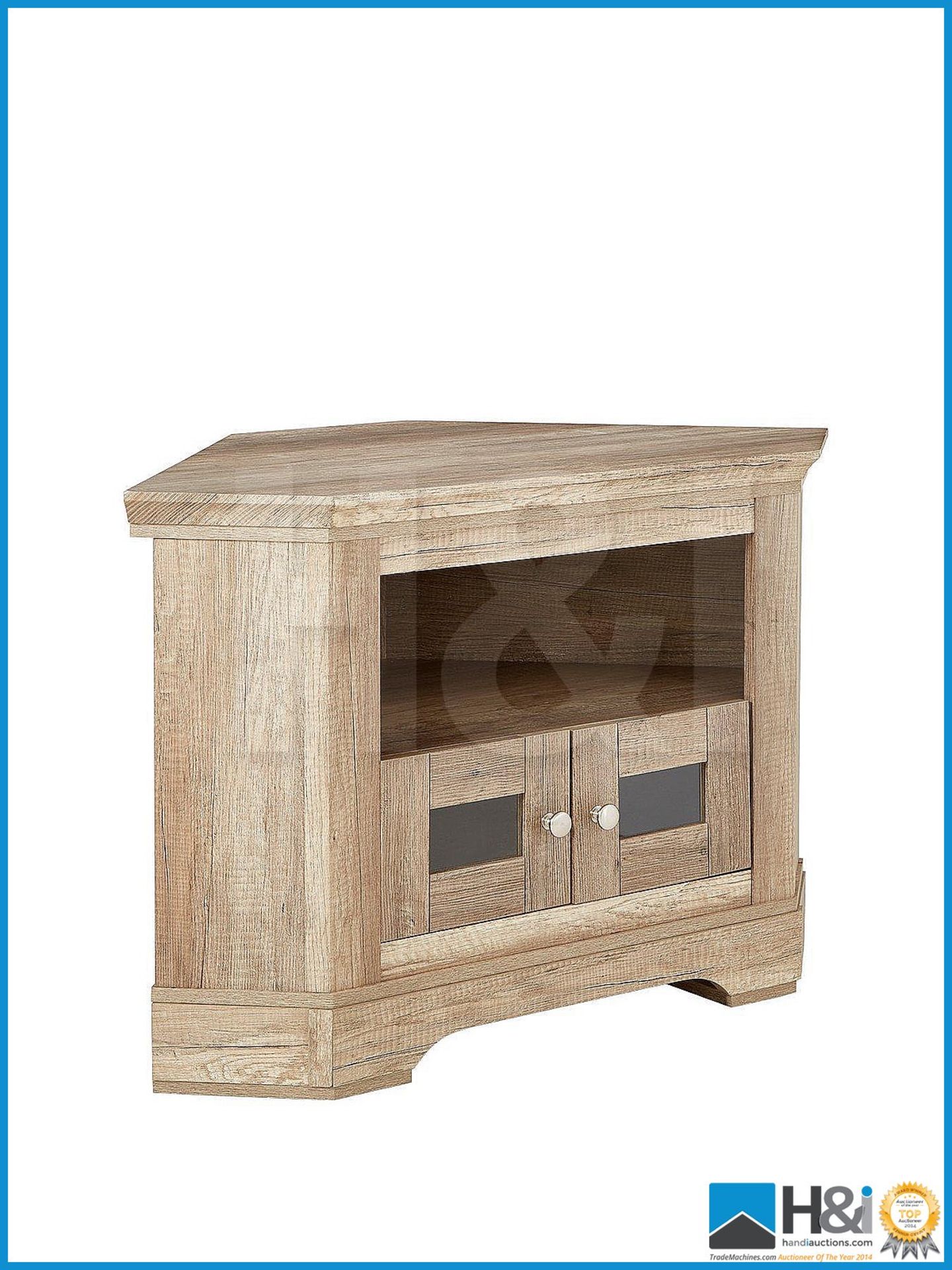 NEW IN BOX IDEAL HOME WILTSHIRE CORNER TV UNIT [OAK] 63 x 95 x 50cm RRP GBP 251