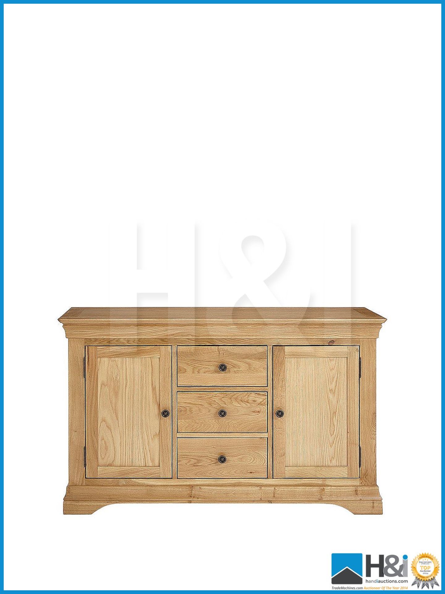 EX-DISPLAY NO VISIBLE DAMAGE LUXE COLLECTION CONSTANCE 2DOOR 3DRAWER SIDEBOARD [OAK] 85 x 137 x 46cm