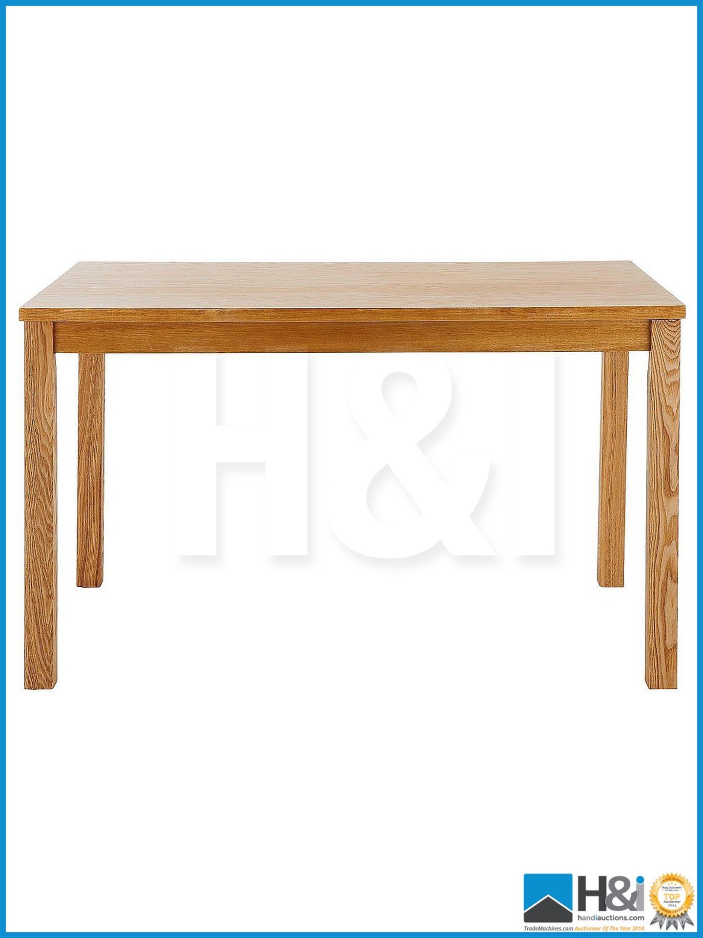 NEW IN BOX PRIMO DINING TABLE [OAK] 75 x 75 x 120cm RRP GBP 215