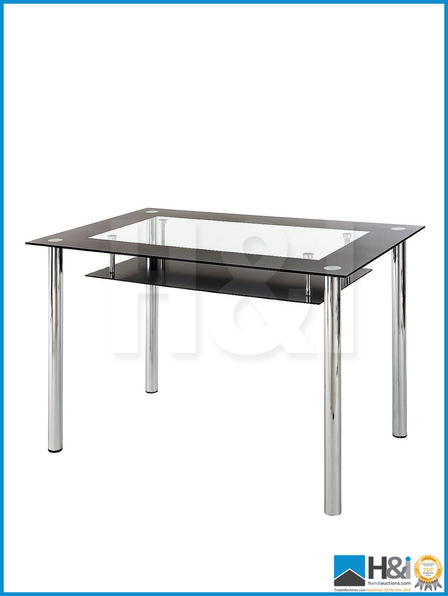 NEW IN BOX VIENNA DINING TABLE [BLACK] 76 x 76 x 120cm RRP GBP 359