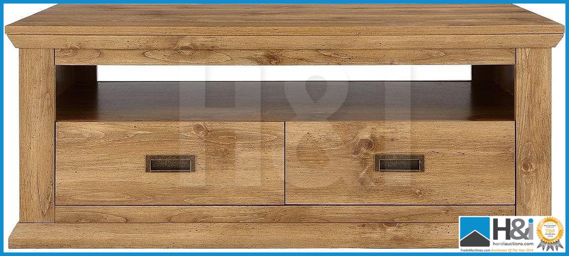 NEW IN BOX CLIFTON 2DRAWER COFFEE TABLE [OAK] 50 x 60 x 120cm RRP GBP 251