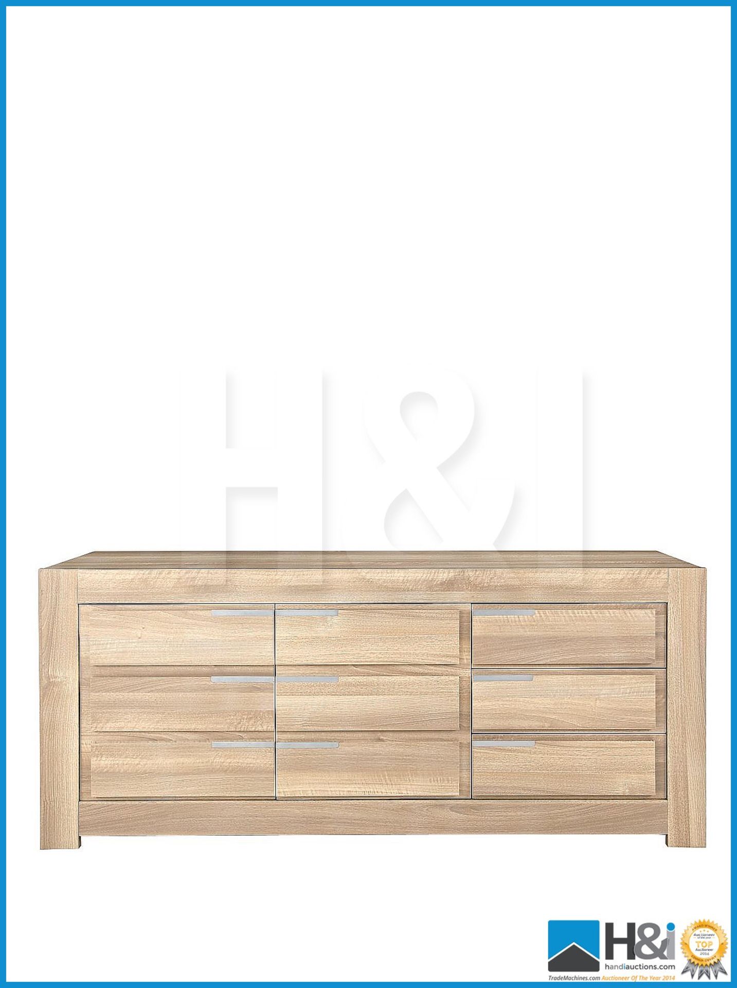 NEW IN BOX OREGON 2DOOR 3DRAWER SIDEBOARD [OAK] 80 x 170 x 42cm RRP GBP 227