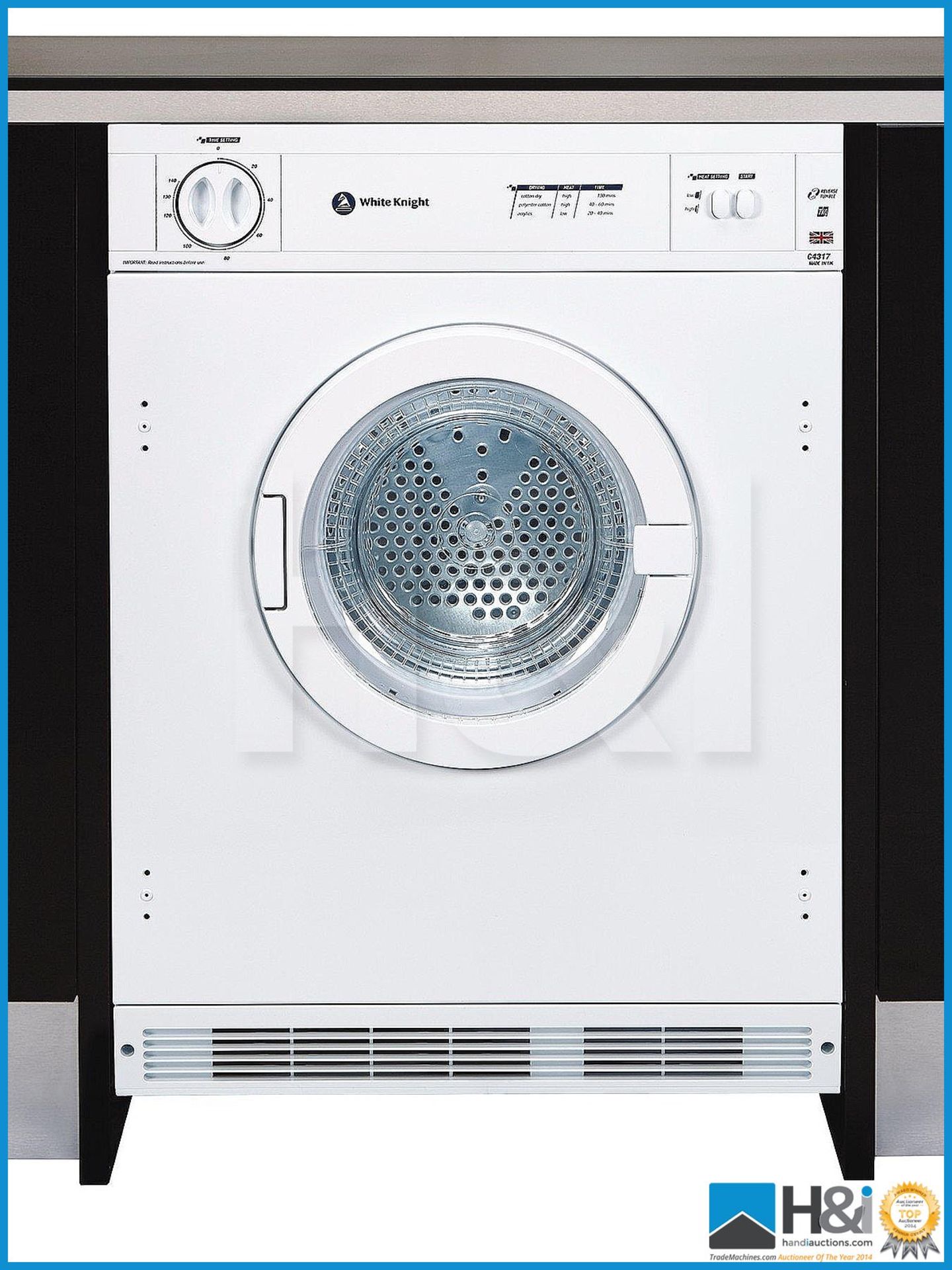 EX-DISPLAY UNTESTED WHITE KNIGHT C4317 7KG LOAD INTERGRATED TUMBLE DRYER [WHITE] 0 x 0 x 0cm RRP GBP