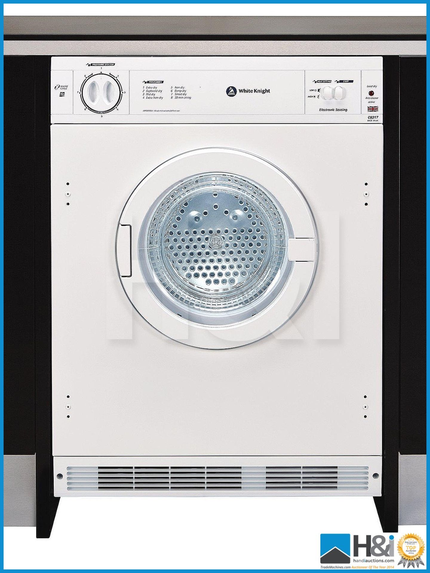 EX-DISPLAY UNTESTED WHITE KNIGHT C8317 7KG LOAD TUMBLE DRYER [WHITE] 87 x 60 x 53cm RRP GBP 371