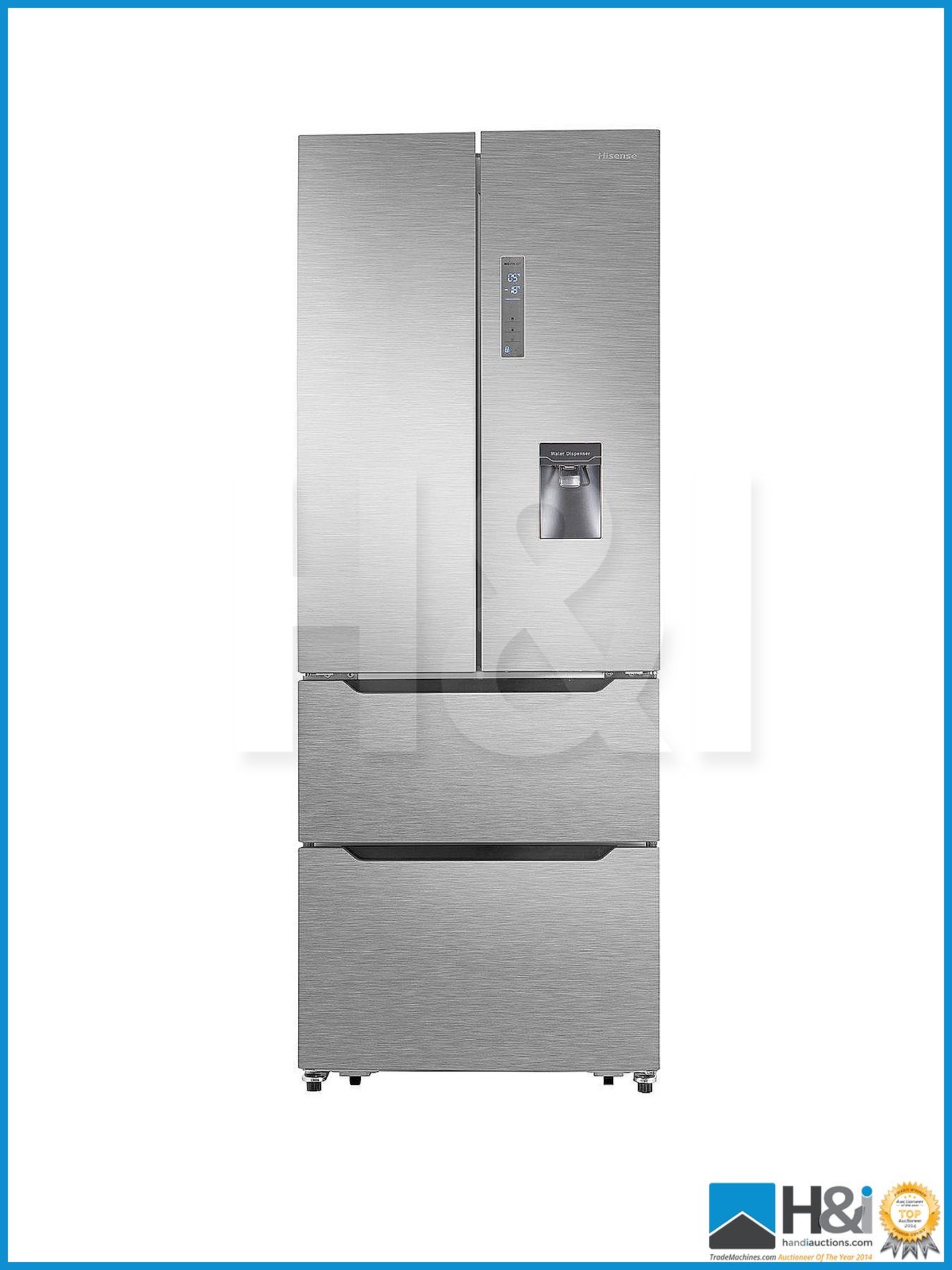 EX-DISPLAY UNTESTED HISENSE RF528N4WC1 ONE SIZE WATER DISPENSER FRIDGE FREEZER [SILVER] 196 x 70 x 7