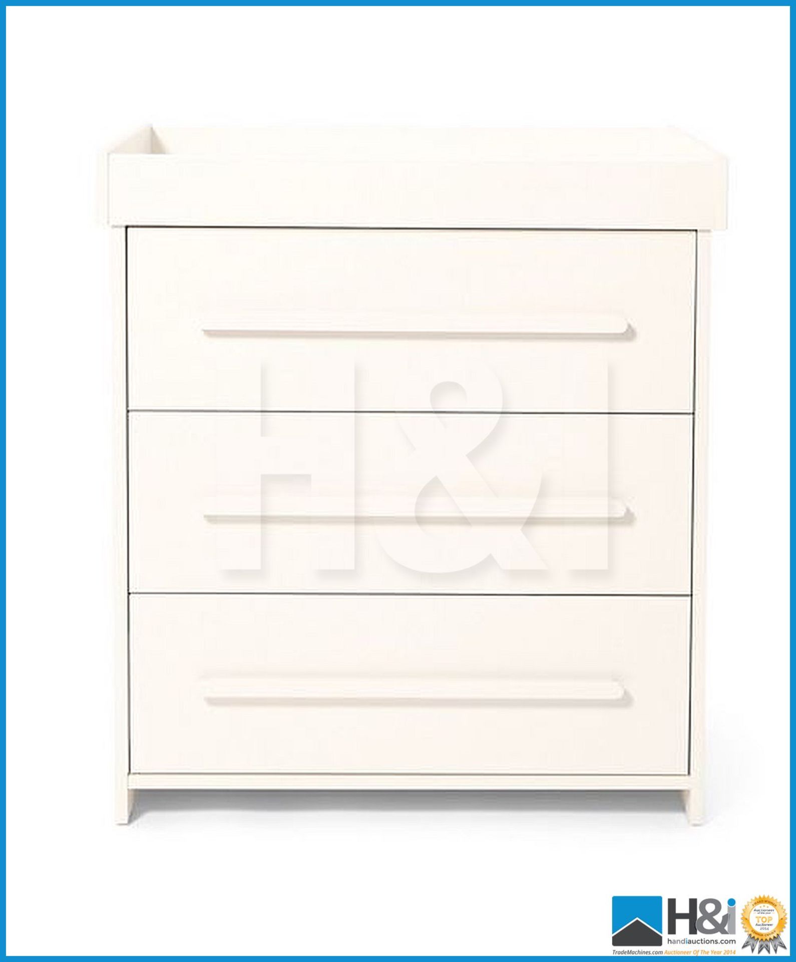 NEW IN BOX MAMAS & PAPAS HAXBY 3DRAWER CHANGING UNIT [IVORY] 96 x 88 x 54cm RRP GBP 330