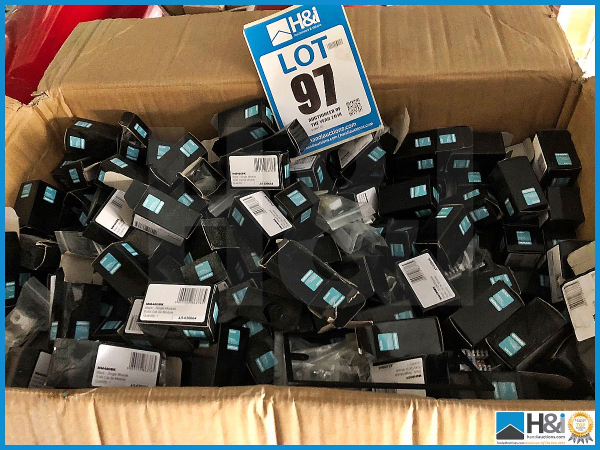 Large quantity of Click New Media RJ45 Cat 5e modules. New and boxed. RRP GBP 4.90 each. Well over 1
