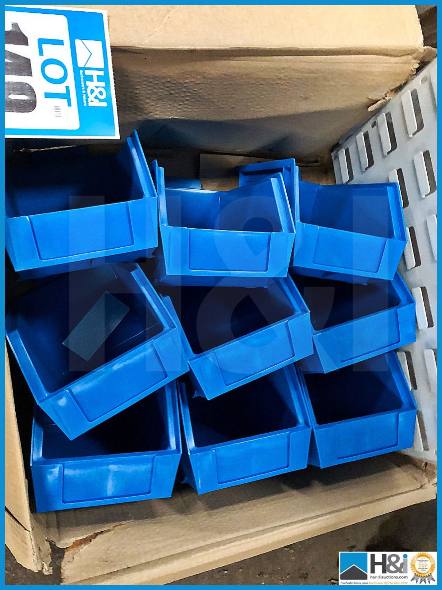 1 x new Metabin linbin storage bin set with 9 blue bins - Image 2 of 2