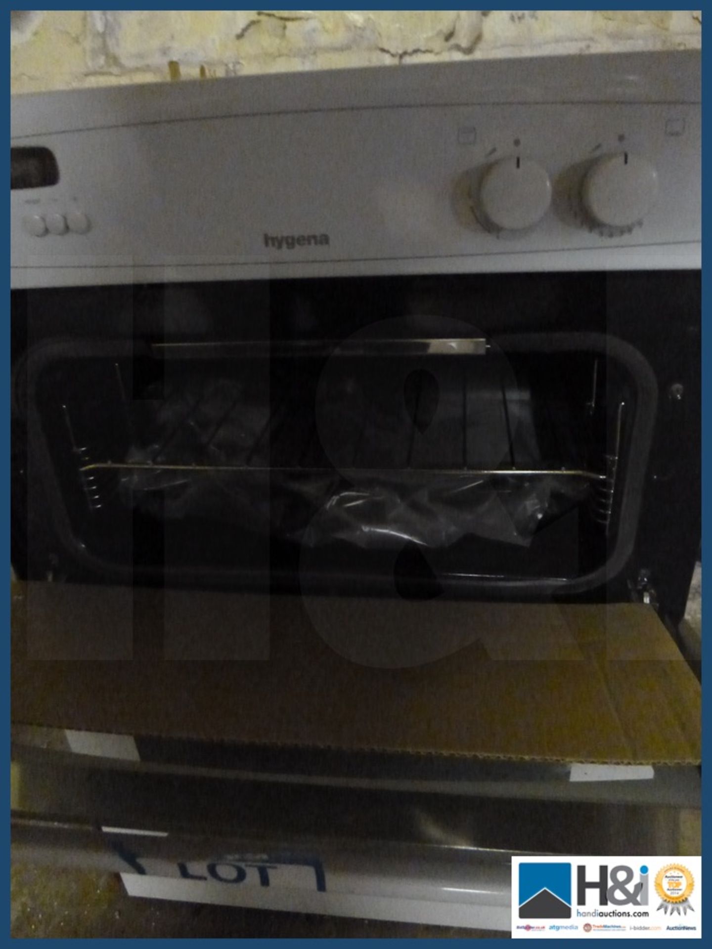 Hygena integrated double gas oven appears unused untested. - Image 2 of 3