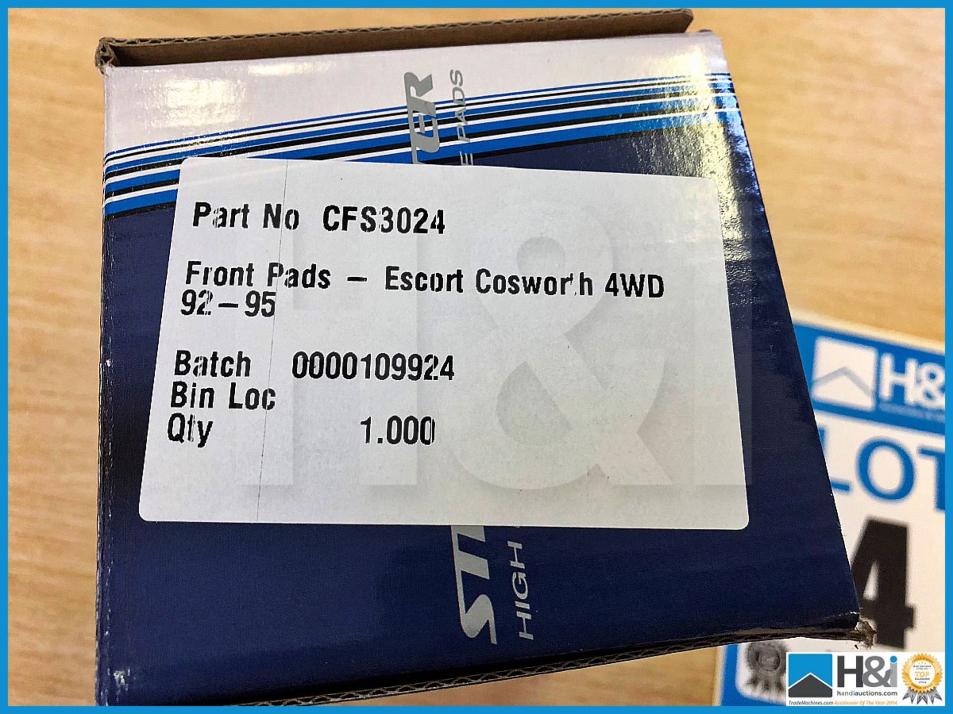 Brand new Escort Cosworth 4WD front brake pad set Genuine Cosworth Streetmaster - Image 2 of 2