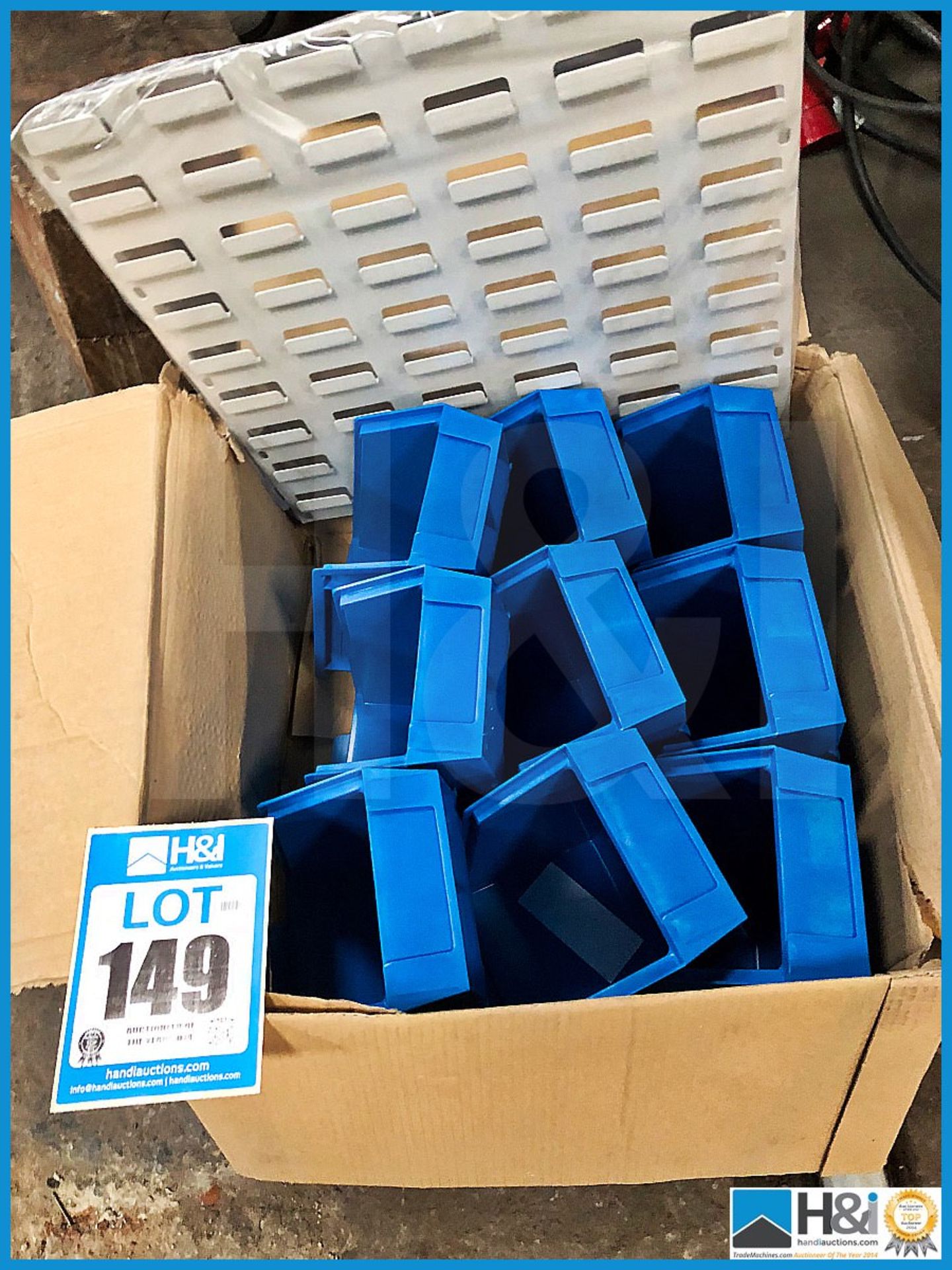 1 x new Metabin linbin storage bin set with 9 blue bins