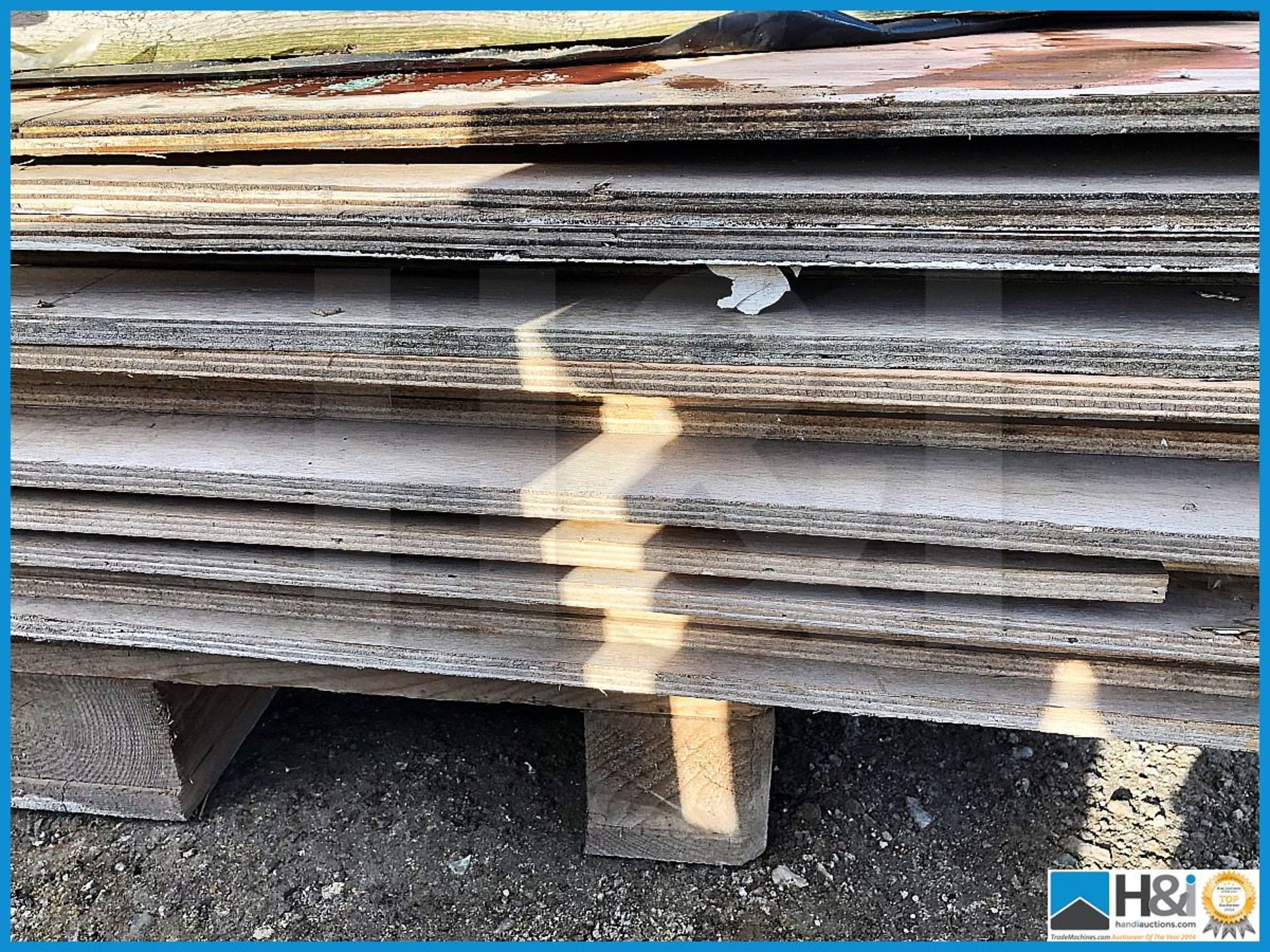 Large qty used plywood sheets good condition, no nails (appx 21 sheets) 8ft x 4ft - Image 2 of 2