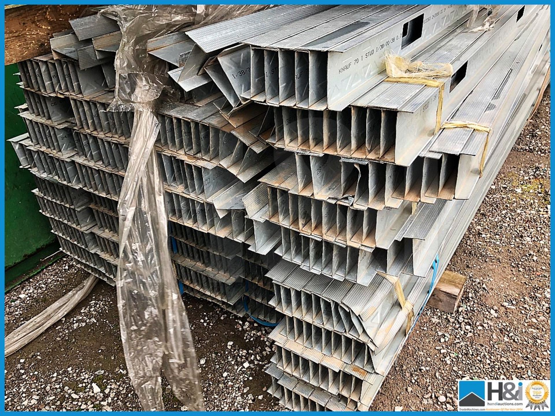 Huge qty (500 lengths) 70x38 Knauf steel stud walling beams. Unused, over GBP 5k value - Image 2 of 6