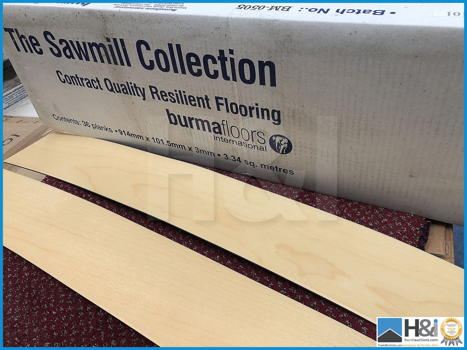 10 boxes of brand new Burmafloors Sawmill Collection maple floor vinyl planks. Extremely heavy grade
