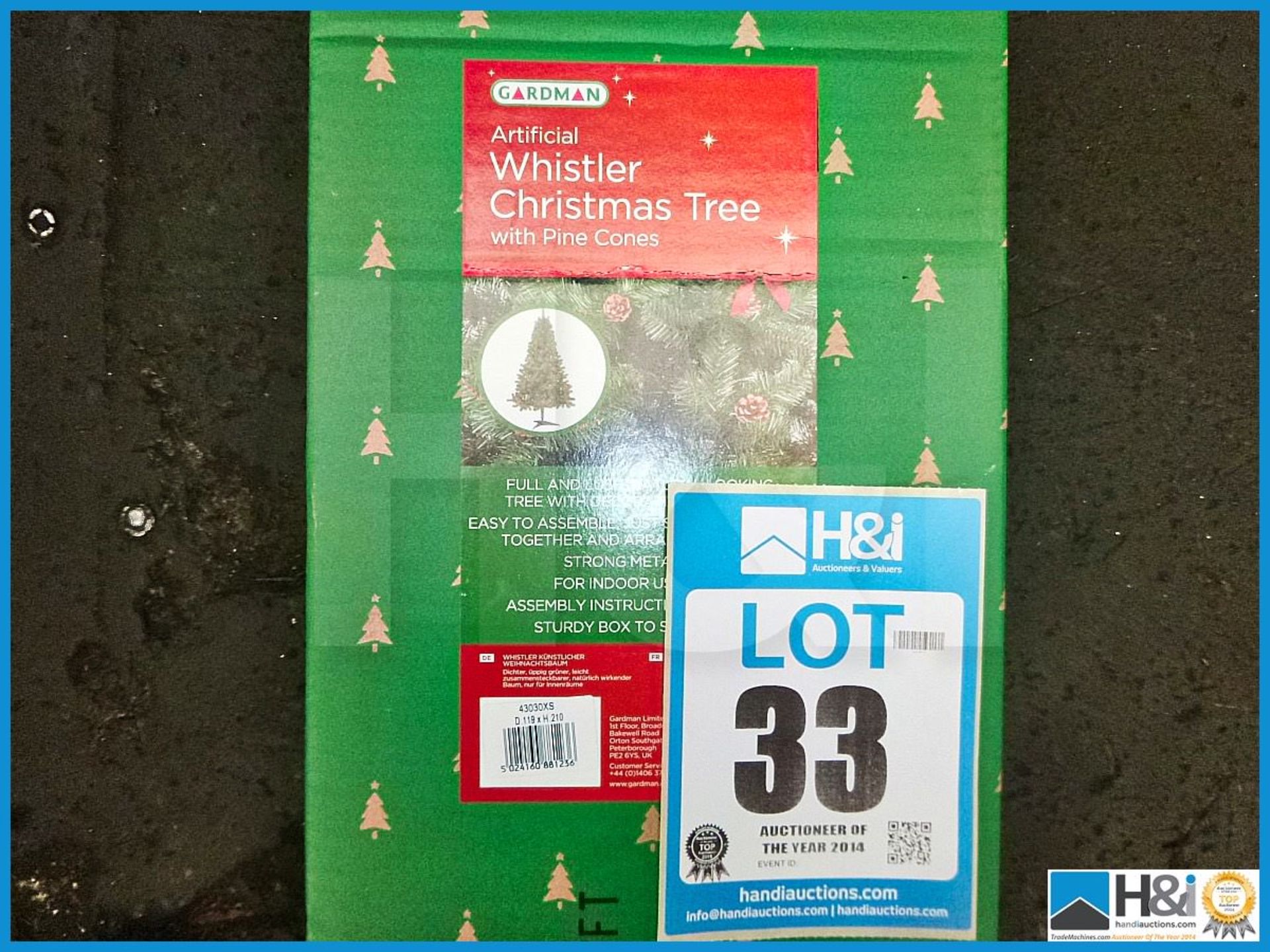 GARDMAN ARTIFICIAL 8' ALBERTA SLIM CHRISTMAS TREE, 43016XS, RRP £100.99, FULL AND LUSH NATURAL LOOKI