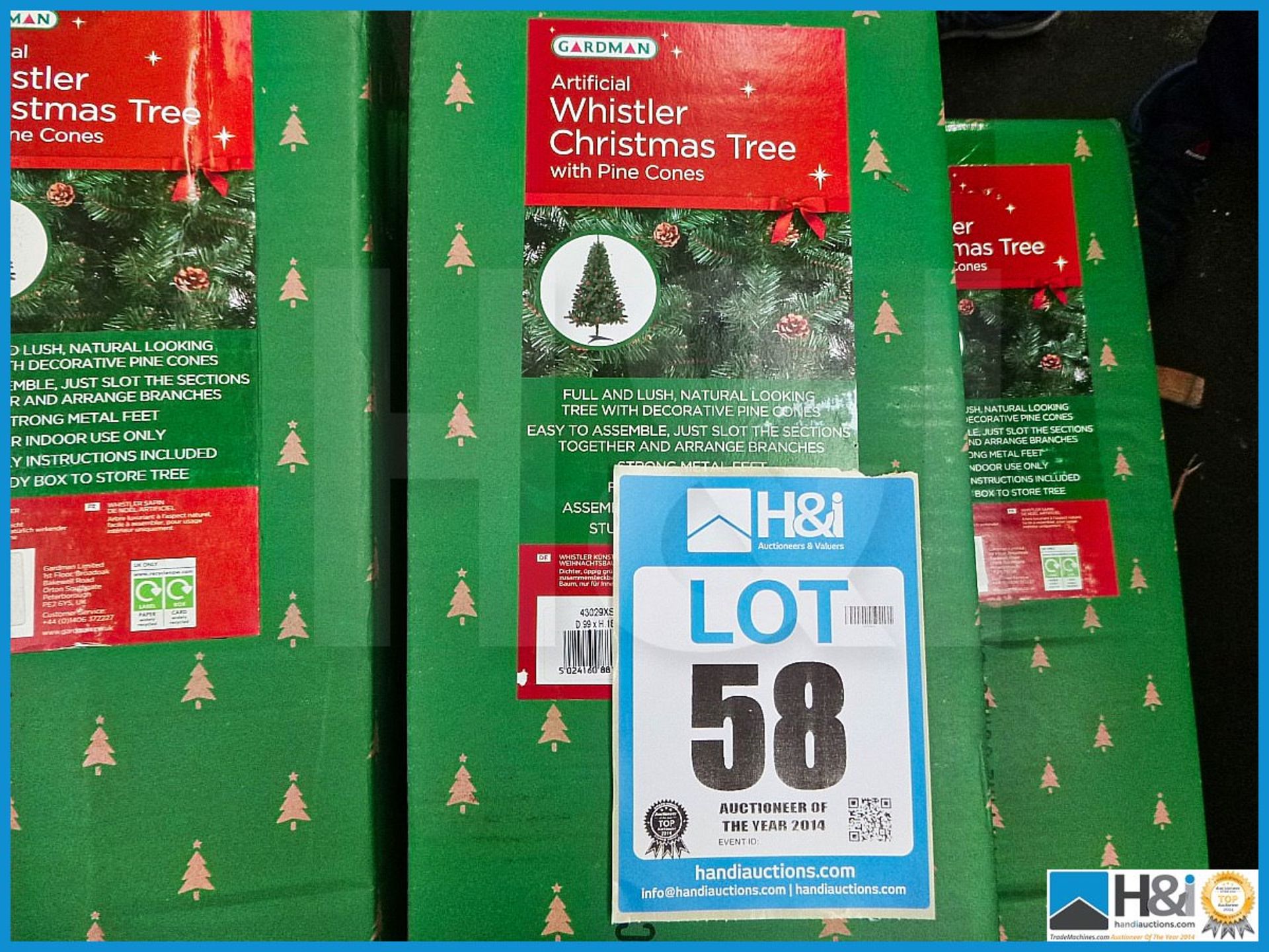 GARDMAN ARTIFICIAL 6' WHISTLER FROSTED CHRISTMAS TREE WITH CONES, 43029XS, RRP £85.99, FULL AND LUSH