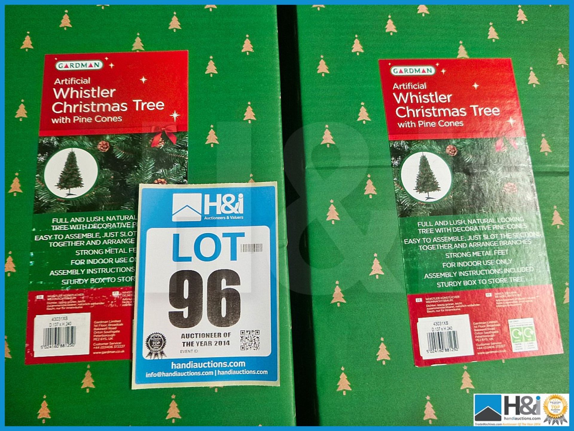 GARDMAN ARTIFICIAL 8' WHISTLER CHRISTMAS TREE WITH CONES , 43031XS, RRP £89.99, FULL AND LUSH NATURA