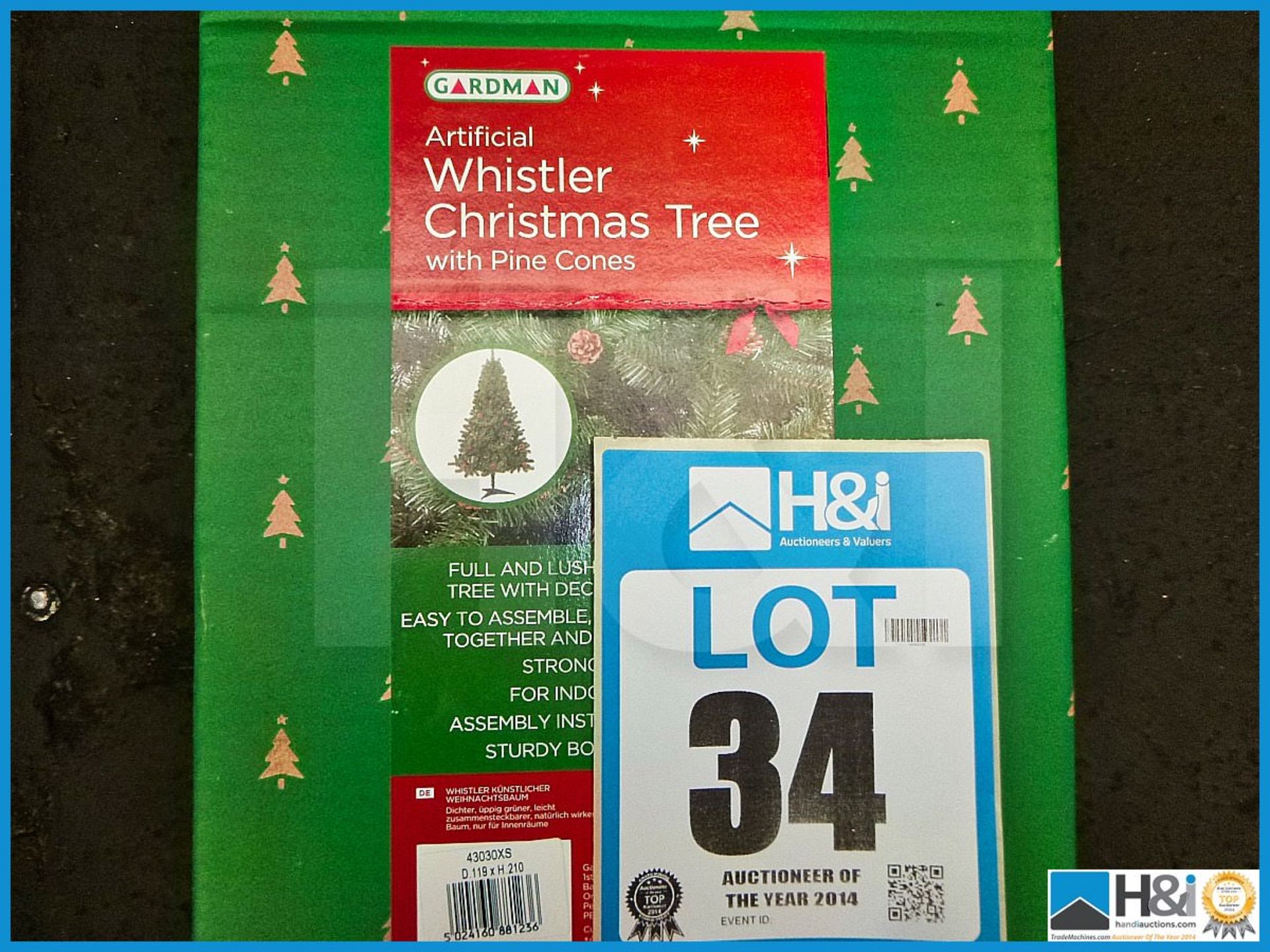 GARDMAN ARTIFICIAL 8' ALBERTA SLIM CHRISTMAS TREE, 43016XS, RRP £100.99, FULL AND LUSH NATURAL LOOKI