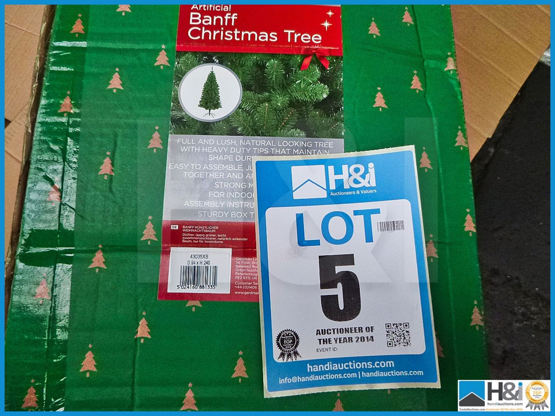 GARDMAN ARTIFICIAL 8' BANFF CHRISTMAS TREE, 43035XS, RRP £129.99, FULL AND LUSH NATURAL LOOKING TREE