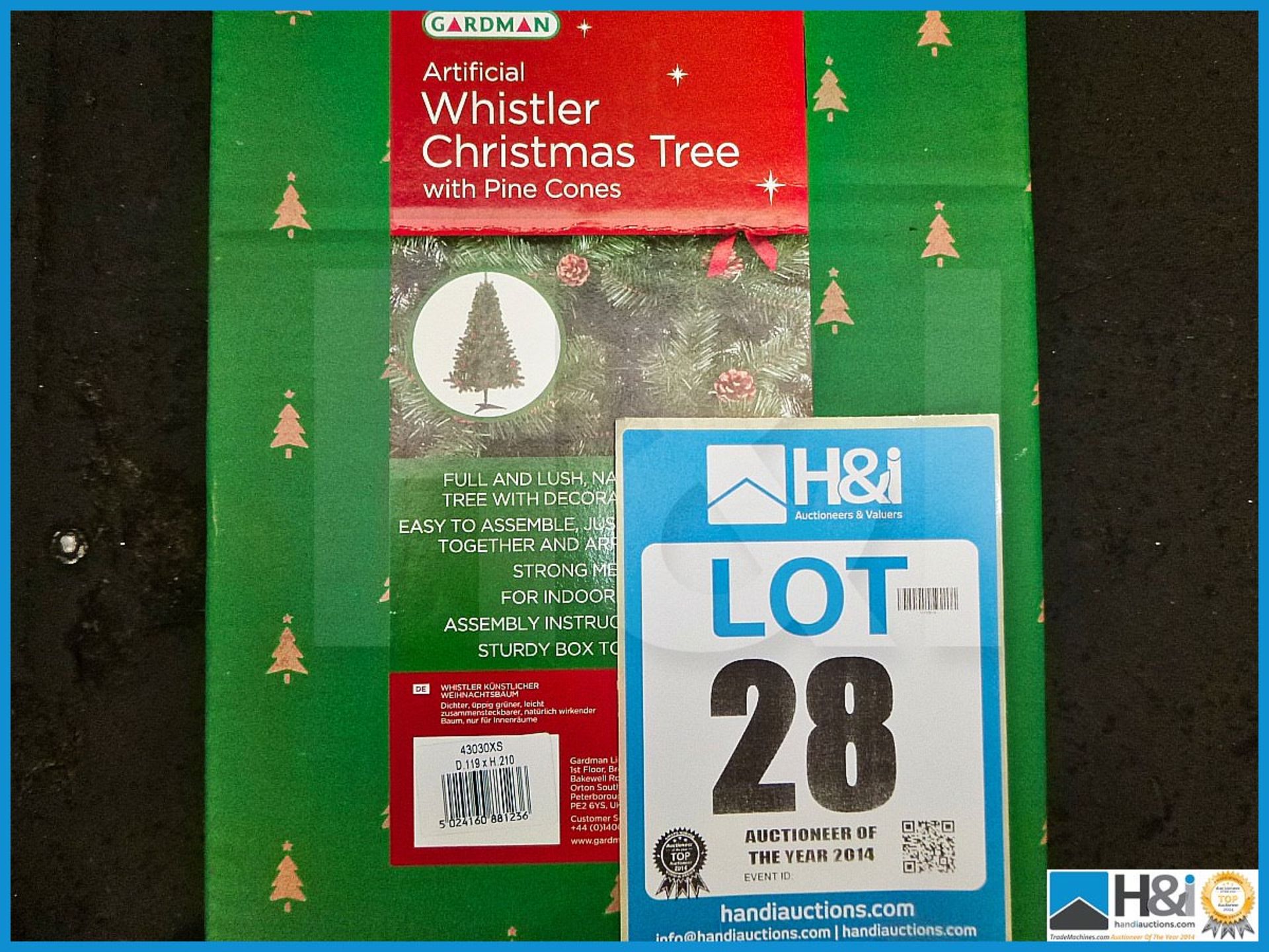 GARDMAN ARTIFICIAL 8' ALBERTA SLIM CHRISTMAS TREE, 43016XS, RRP £100.99, FULL AND LUSH NATURAL LOOKI