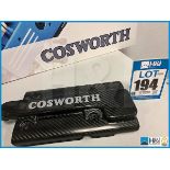 Cosworth Atlantic carbon fibre engine cover marked 'Cosworth'. We're avised that these can be modifi