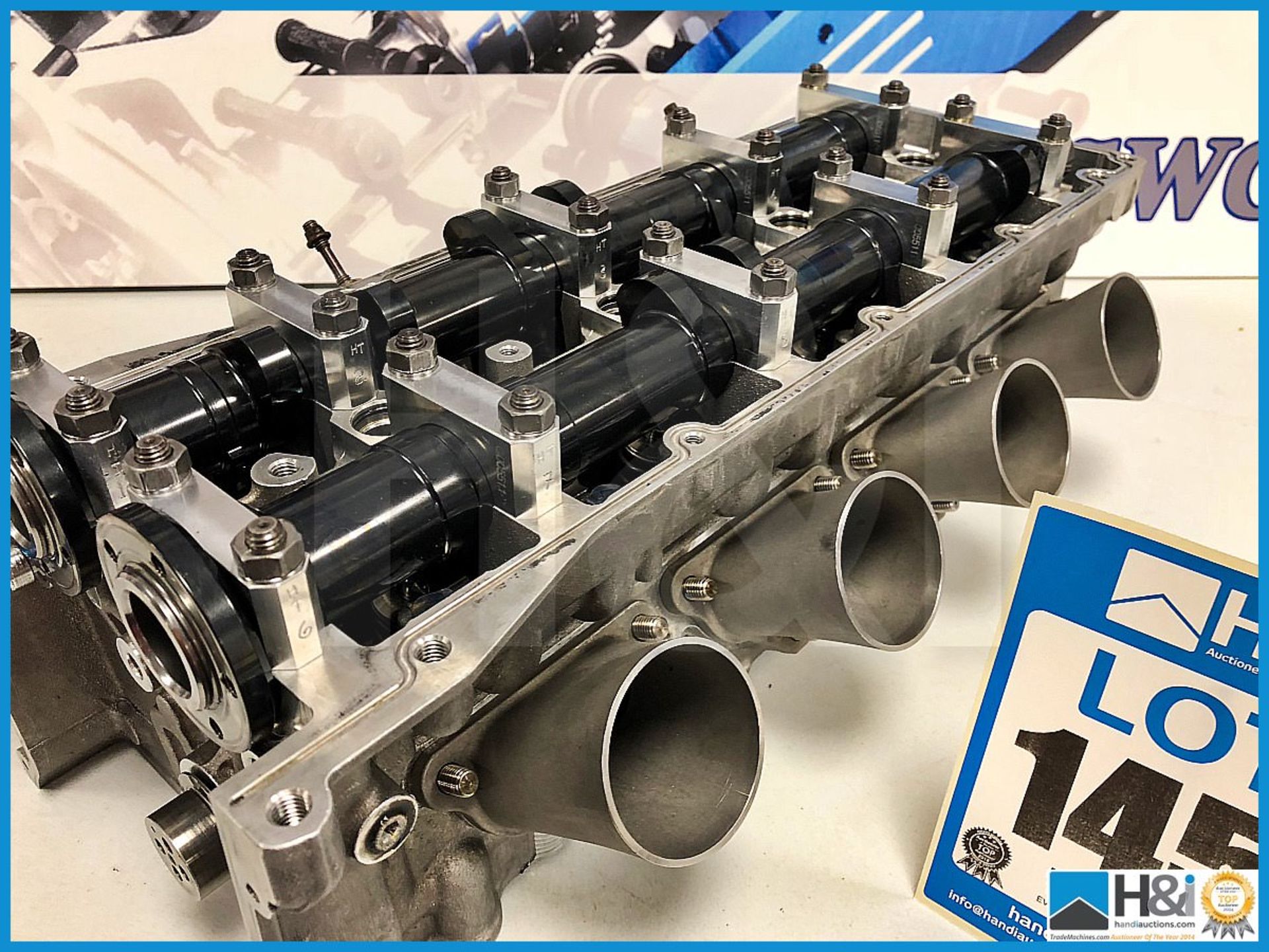 1 x Cosworth XG Indycar LH cylinder head with cams and valves. Appears used - Image 3 of 6