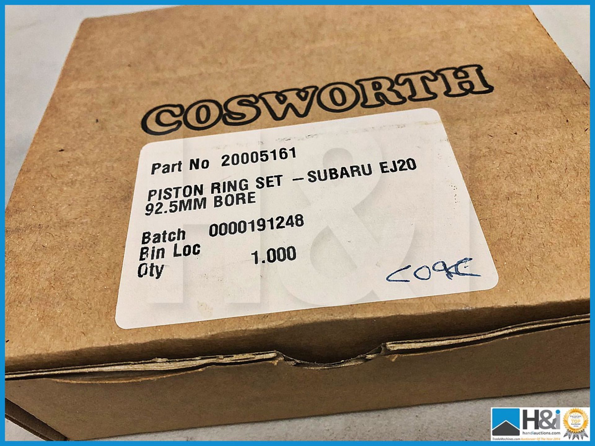 1 x Cosworth piston ring set - Subaru EJ20 92.5mm bore. Code: 20005161 - Image 2 of 2