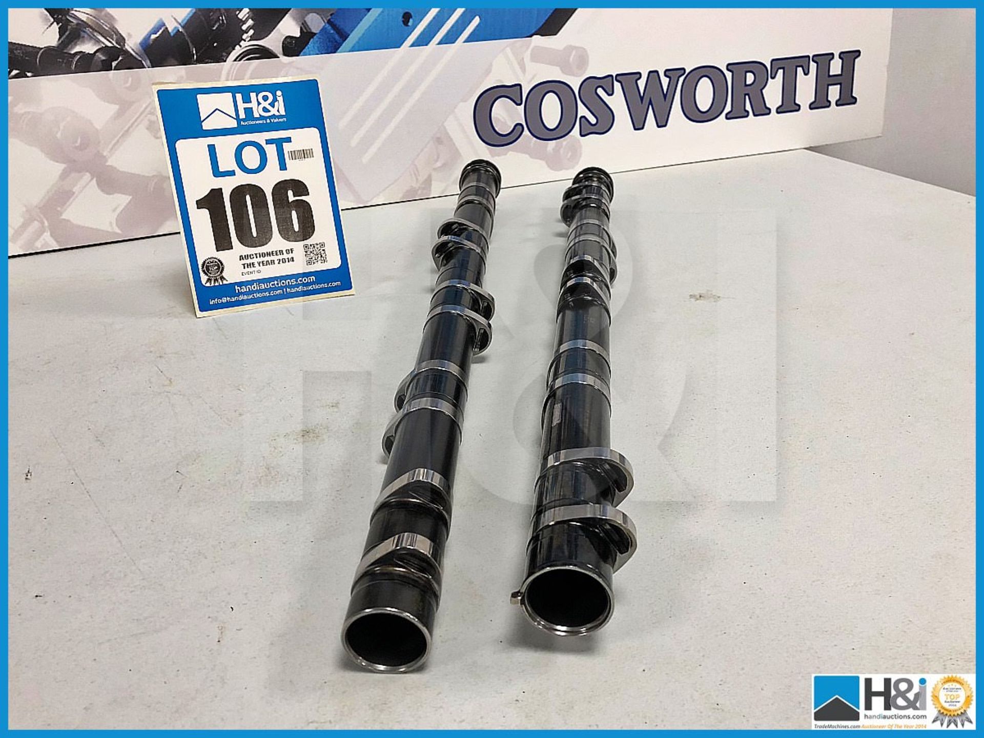 1 x RH & LH Cosworth TJ Formula One camshafts TJ3207 & TJ3206. V10 Formula 1