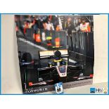 Ex Cosworth works internal promo artwork featuring F1 car backed on 39in x 39in. Mounted on card