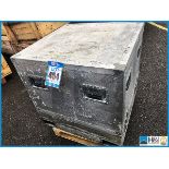 Metal heavy duty 600x600x600 shipping crate. Forklift compatible