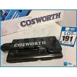 Cosworth Atlantic carbon fibre engine cover marked 'Cosworth'. We're avised that these can be modifi