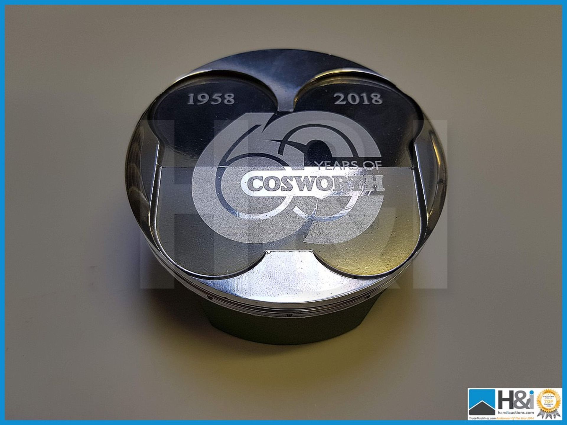 Exclusive commemorative Cosworth laser etched 60th anniverary piston. This is one of only five made