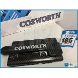 Cosworth Atlantic carbon fibre engine cover marked 'Cosworth'. We're avised that these can be modifi