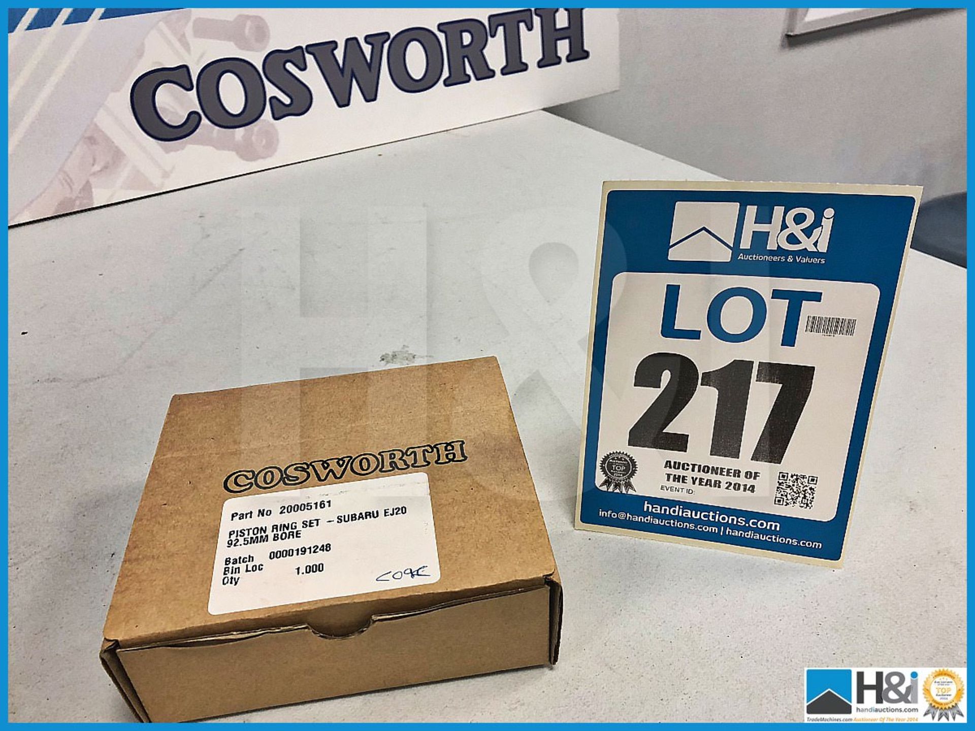 1 x Cosworth piston ring set - Subaru EJ20 92.5mm bore. Code: 20005161