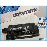 Cosworth Atlantic carbon fibre engine cover marked 'Cosworth'. We're avised that these can be modifi