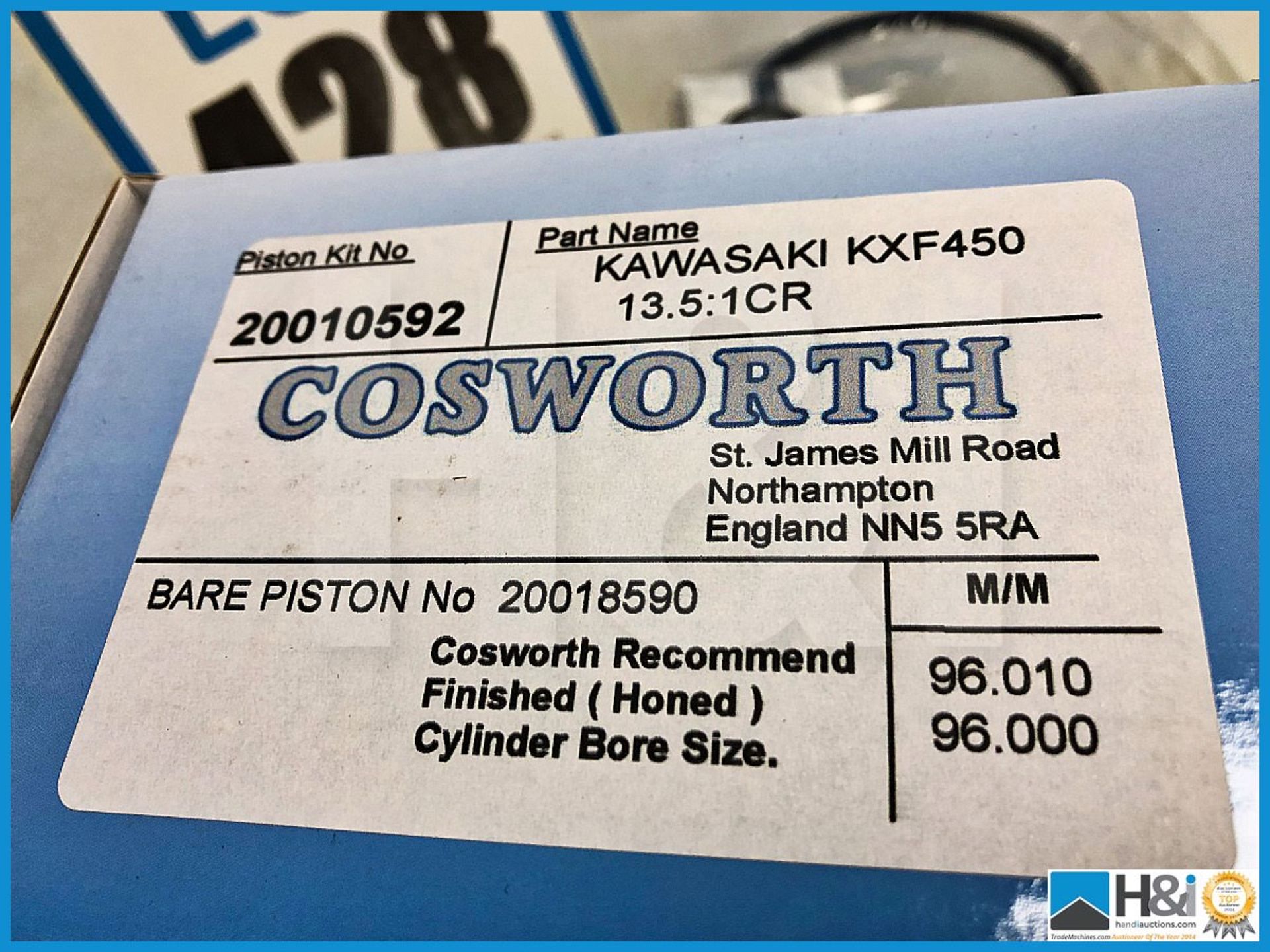 6 x Cosworth Kawasaki KXF450 pistons. 13.5:1 CR. 2004-2009. Code: 20018592 - Image 3 of 3
