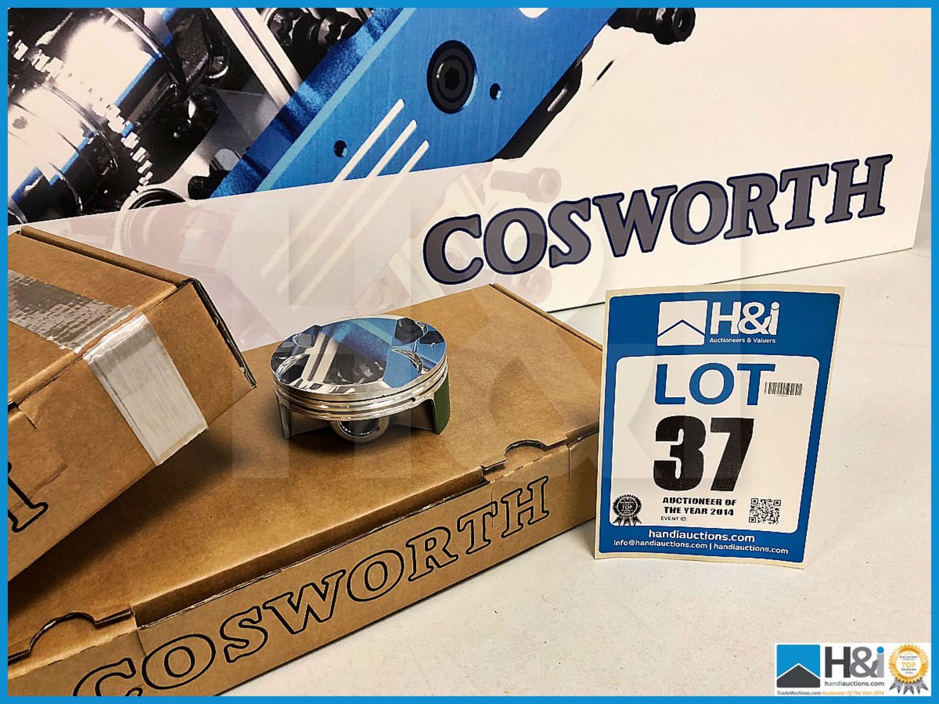 6 x Cosworth Lotus Evora GT2 GLC piston LH - CGR 16.5:1 Hi ring. Code: 20025566. Lot 313