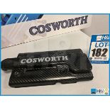 Cosworth Atlantic carbon fibre engine cover marked 'Cosworth'. We're avised that these can be modifi