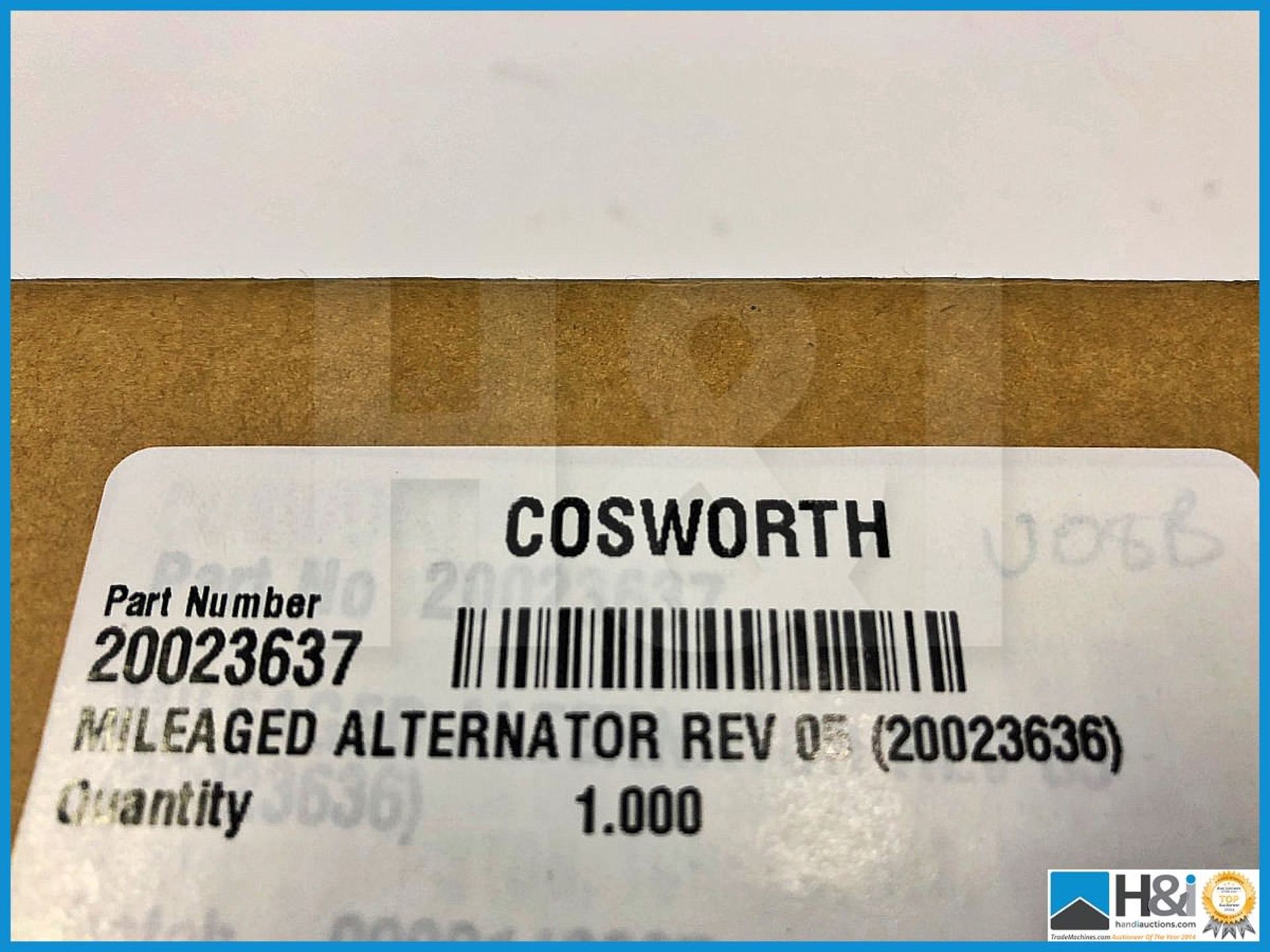 Cosworth Mileaged Formula 1 Alternator REV 05. Code 20023637. Lot 183. RRP GBP 2500 - Image 3 of 3