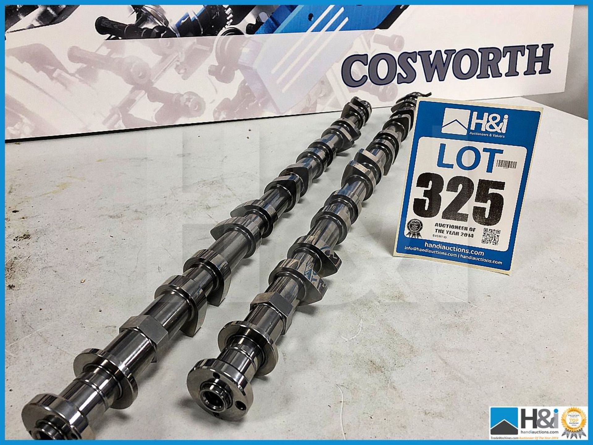 Cosworth JK RH and LH inlet camshafts AM18. Code: 20007562 and 20007563. Lot 259 & 260. RRP GBP 4,20