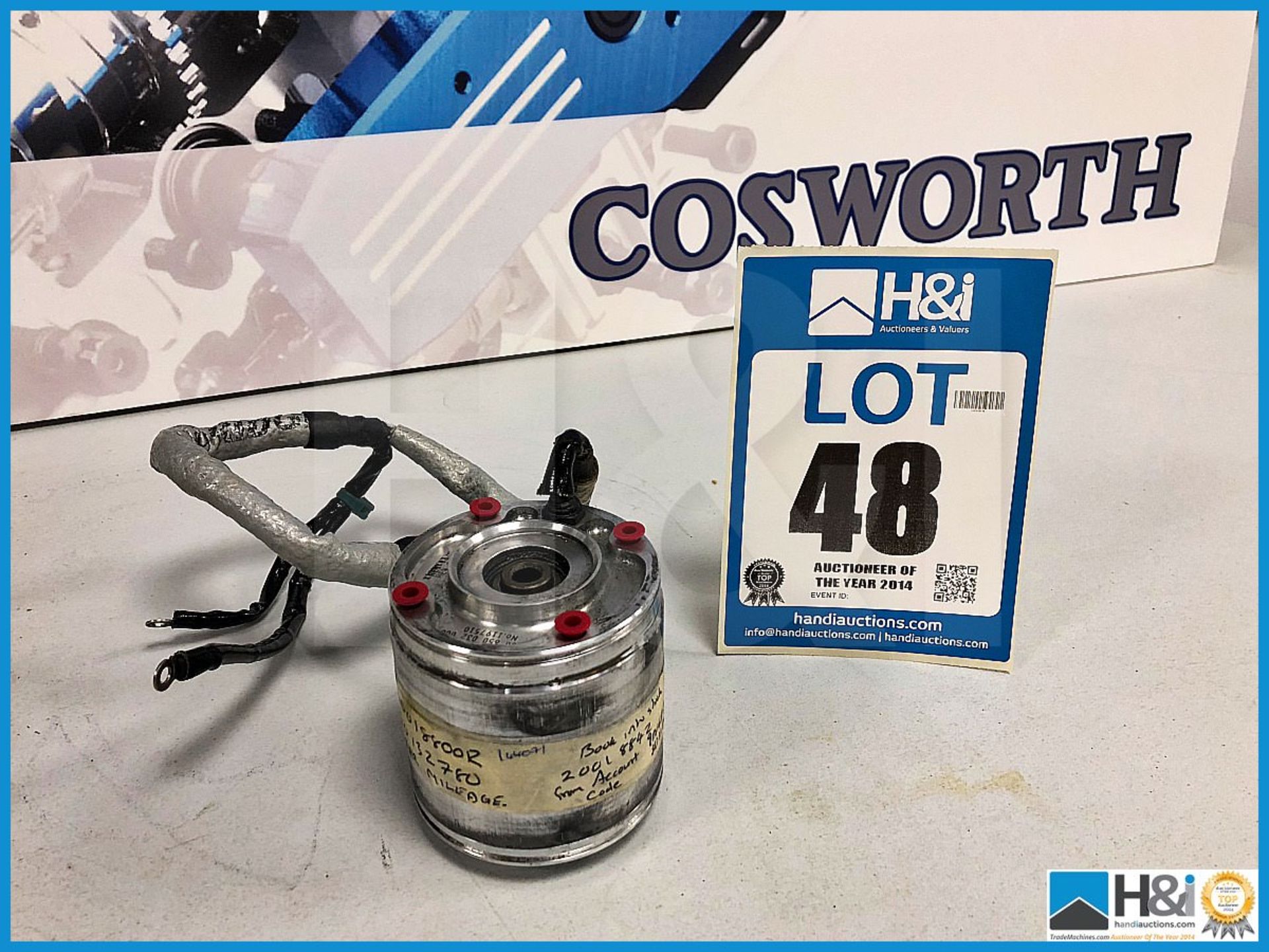 1 x Cosworth mileaged alternator rev 04 (20018839) CA V8 Formula 1. Code: 20018842. Lot 206