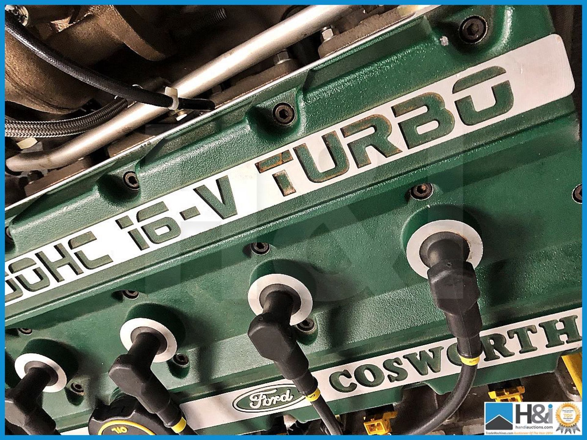 Unique Cosworth museum display engine. Cosworth 2.0 Litre 16v DOHC 'Green Top'. Comes with Garrett t - Image 4 of 18