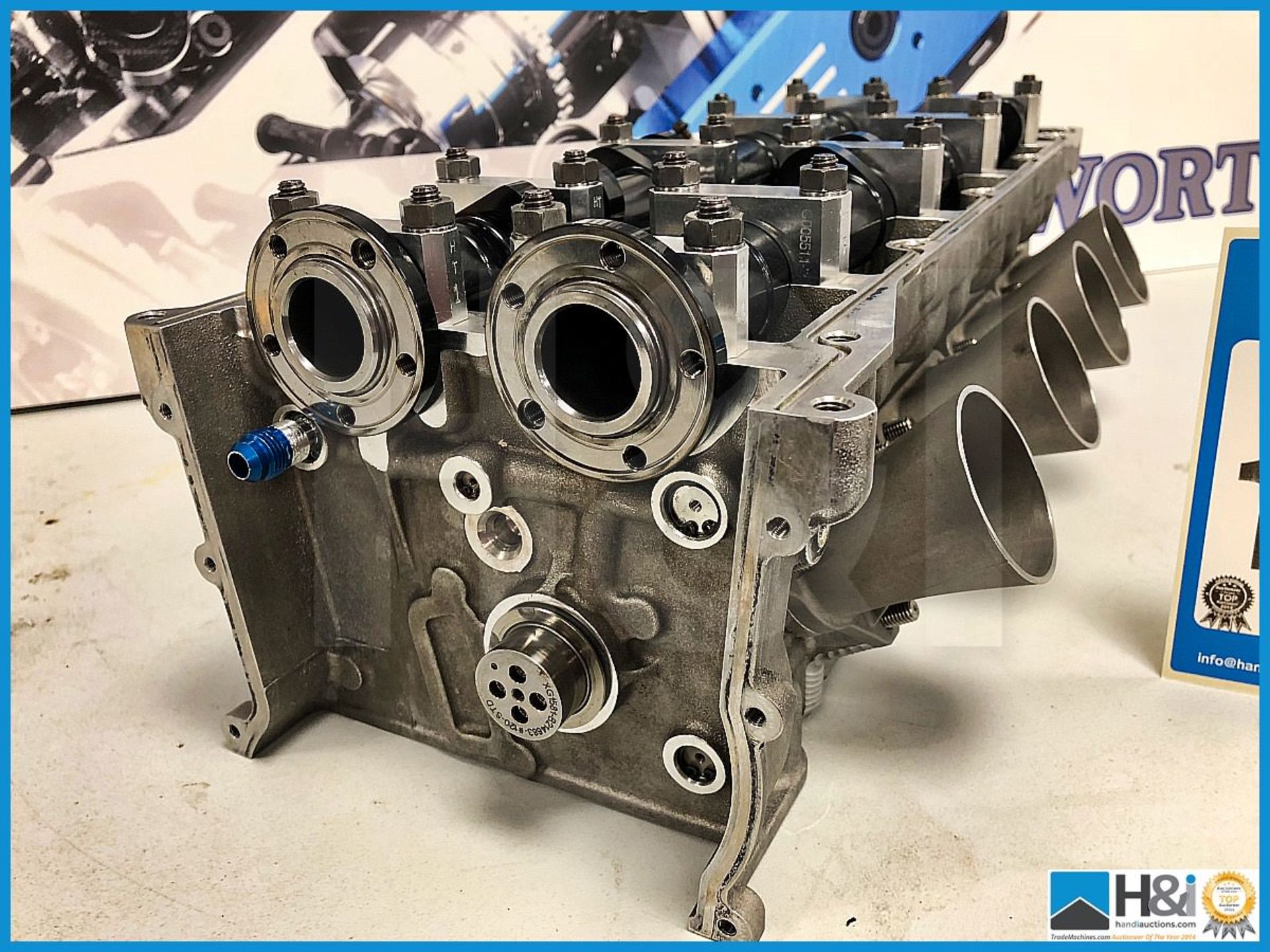 1 x Cosworth XG Indycar LH cylinder head with cams and valves. Appears used - Image 2 of 6