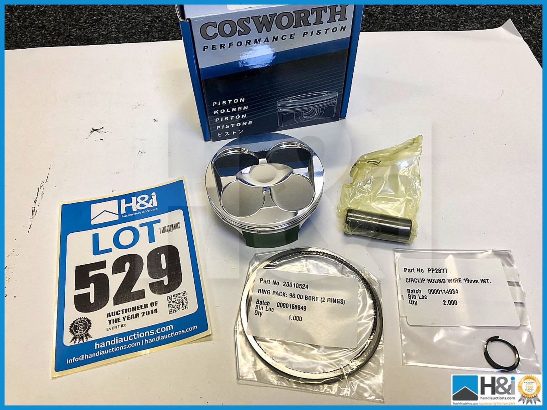 8 x Cosworth / Honda Piston Kit Complete CRF45013.5:1. Code 20010584. Lot 93. RRP GBP 776