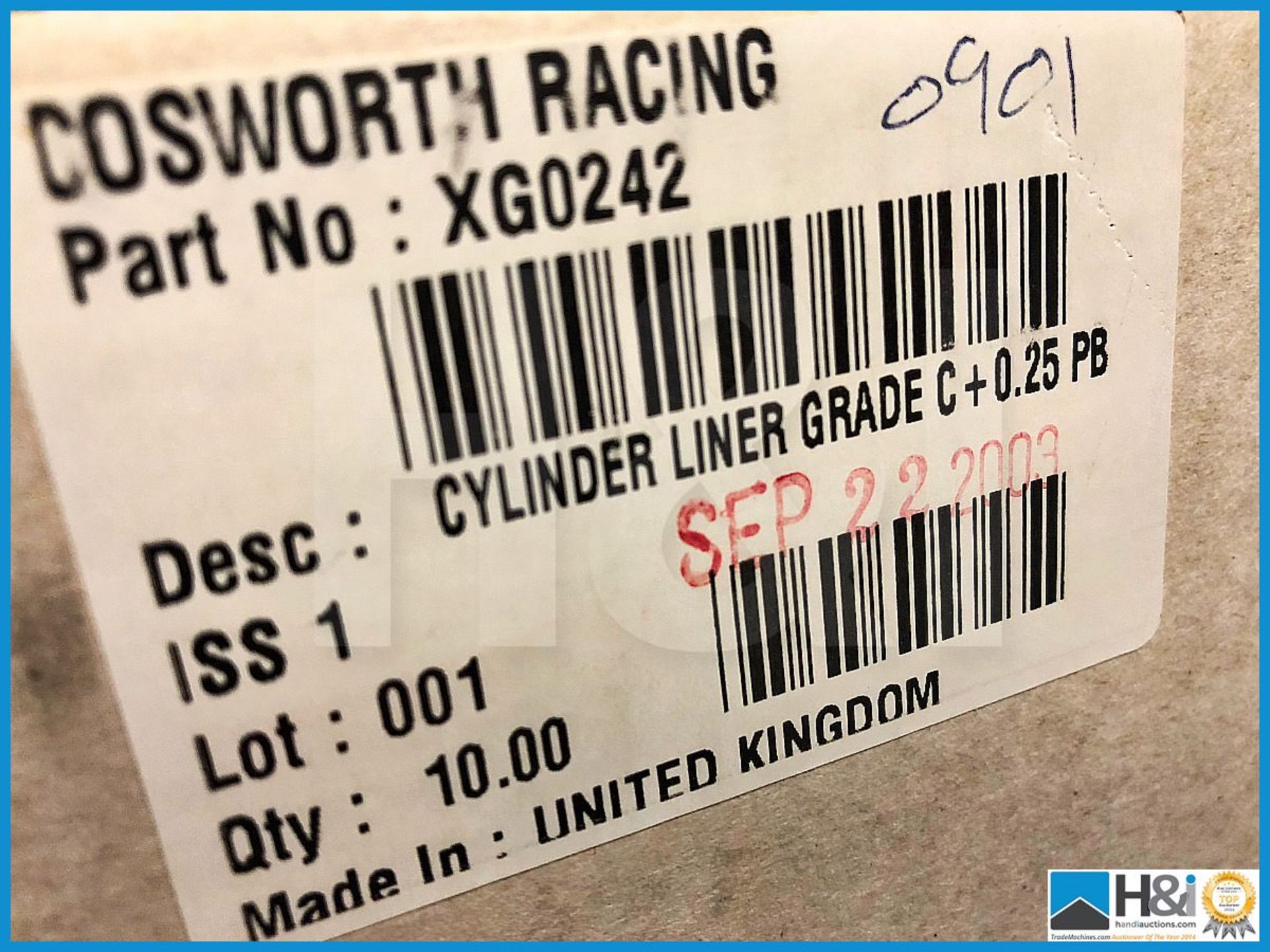 10 x Cosworth XG Indycar piston liners. See box photo for specification - Image 4 of 4