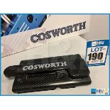 Cosworth Atlantic carbon fibre engine cover marked 'Cosworth'. We're avised that these can be modifi